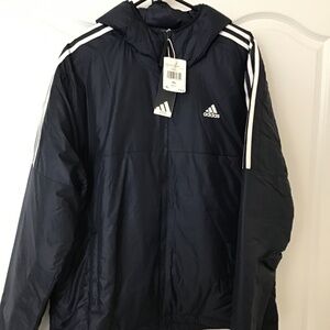 ADIDAS ESSENTIALS HOODED 3-STRIPES LIGHTWEIGHT JACKET